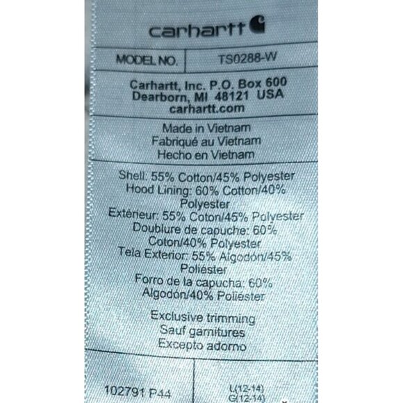 Carhartt Women's Large Pink Hooded Sweatshirt  Hoodie - Picture 4 of 5